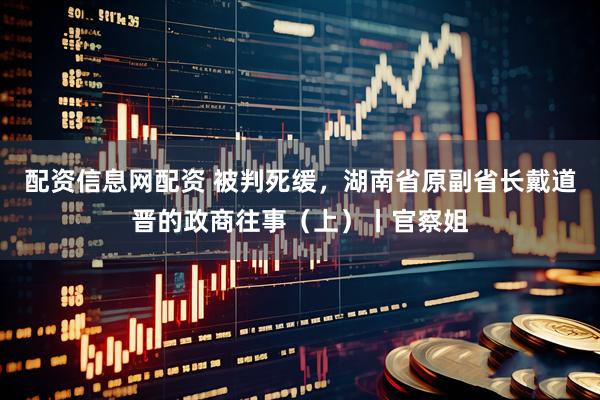 配资信息网配资 被判死缓，湖南省原副省长戴道晋的政商往事（上）丨官察姐